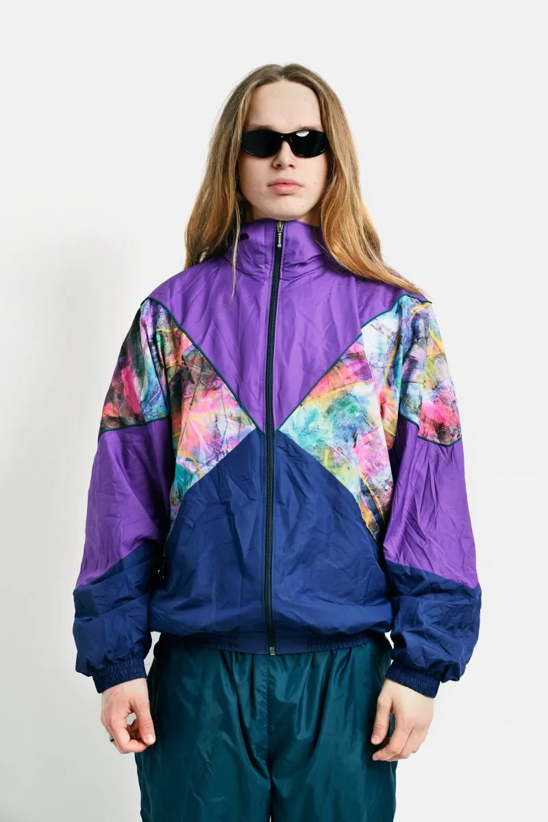 90s retro windbreaker purple