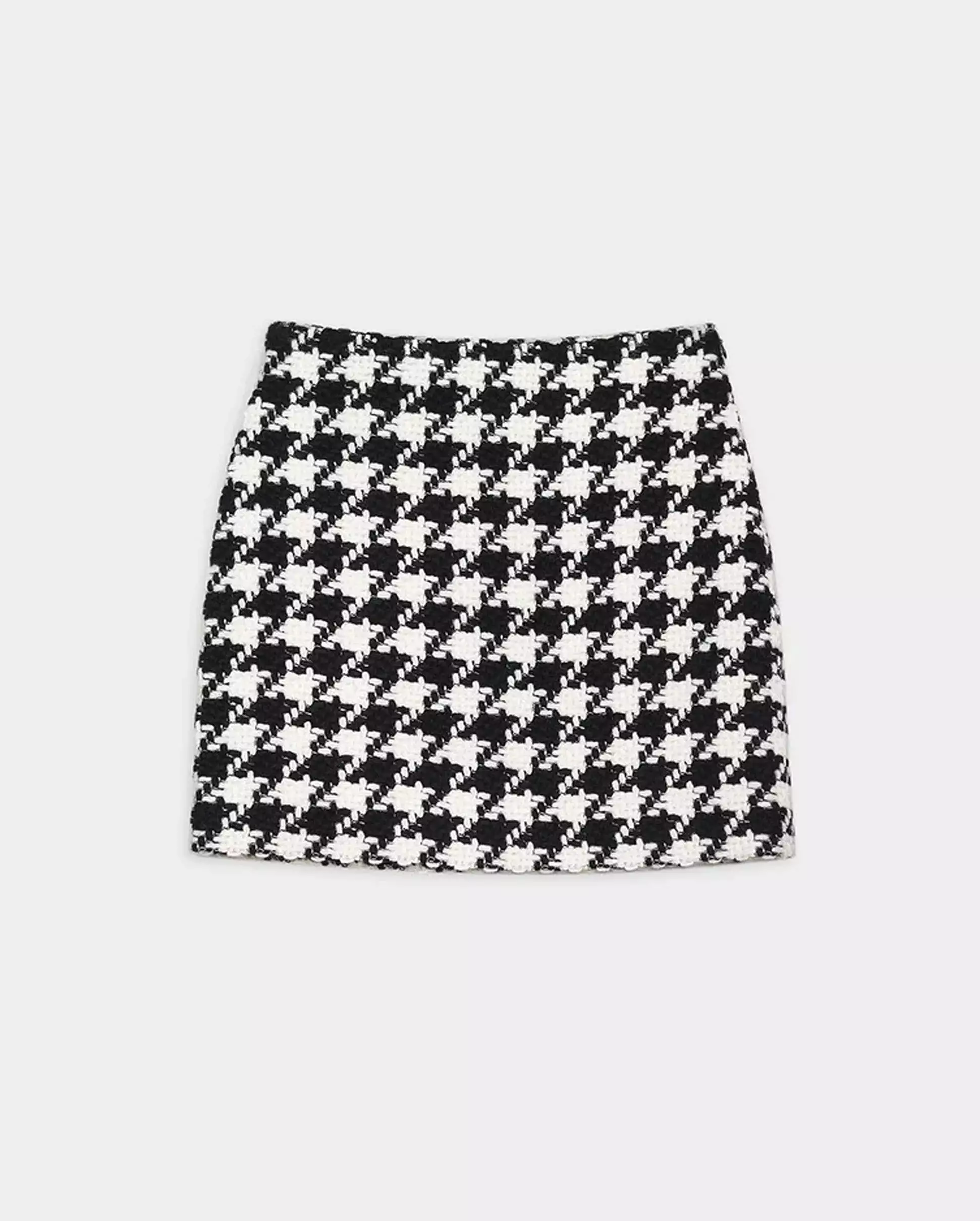 ADA SKIRT / BLACK AND WHITE HOUNDSTOOTH