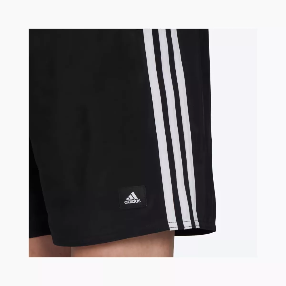 Adidas 3 Stripes CLX Men's Swim Shorts -Black/White