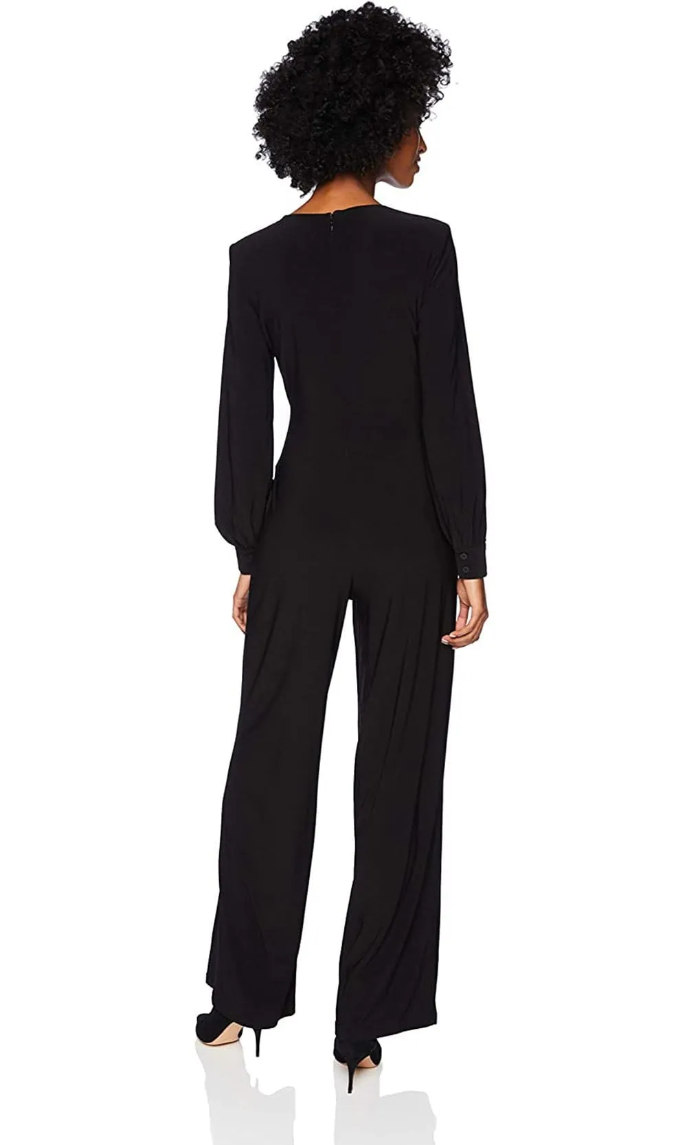 Adrianna Papell - AP1D102822 Bishop Sleeve Surplice Bodice Jumpsuit