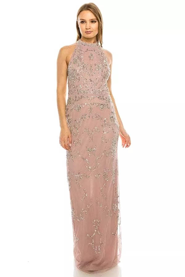 Adrianna Papell AP1E204944 - Halter Neck Evening Gown