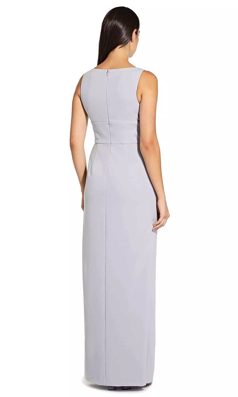 Adrianna Papell - AP1E206762 Sleeveless V-Neck Column Long Crepe Dress