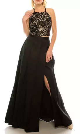 Adrianna Papell - MN2E200991 Two-Piece Halter Dress