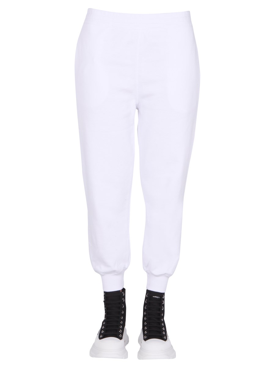 ALEXANDER McQUEEN    COTTON JOGGING PANTS WITH LOGO EMBROIDERY