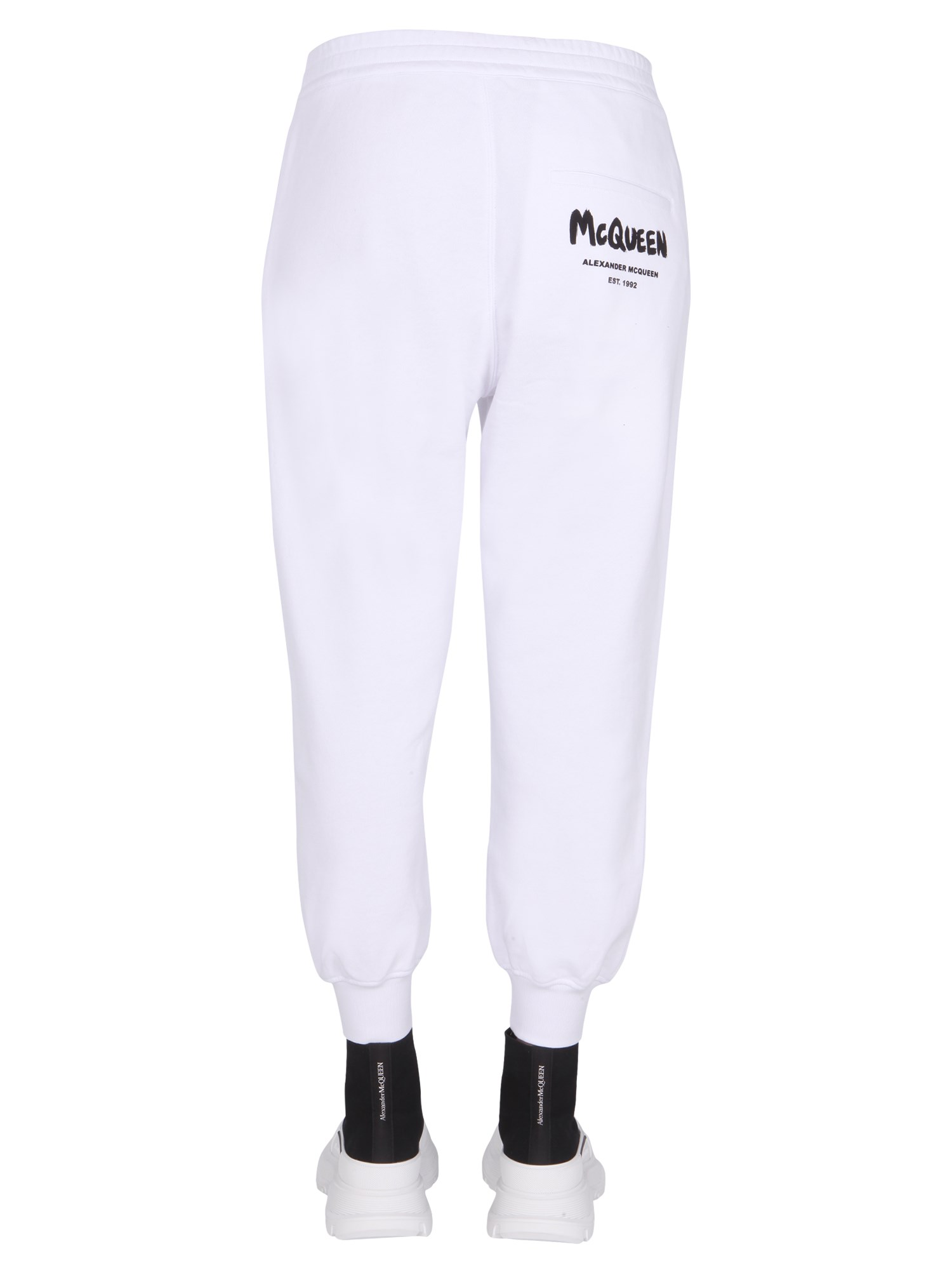 ALEXANDER McQUEEN    COTTON JOGGING PANTS WITH LOGO EMBROIDERY