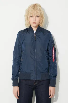 Alpha Industries bomber jacket MA-1 TT Wmn women’s navy blue color