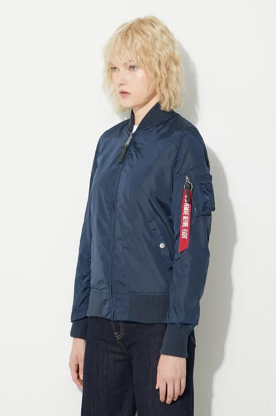 Alpha Industries bomber jacket MA-1 TT Wmn women’s navy blue color