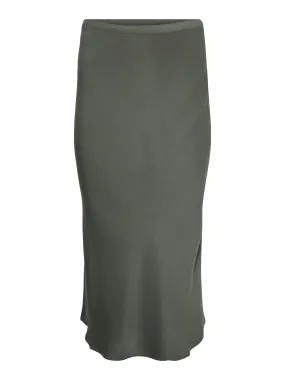 Anine Bing Bar Silk Skirt in Dark Olive