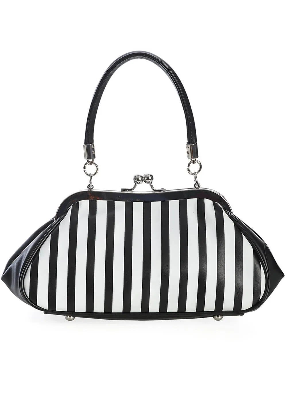 Banned Night of Mystery Stripe Bag Black White