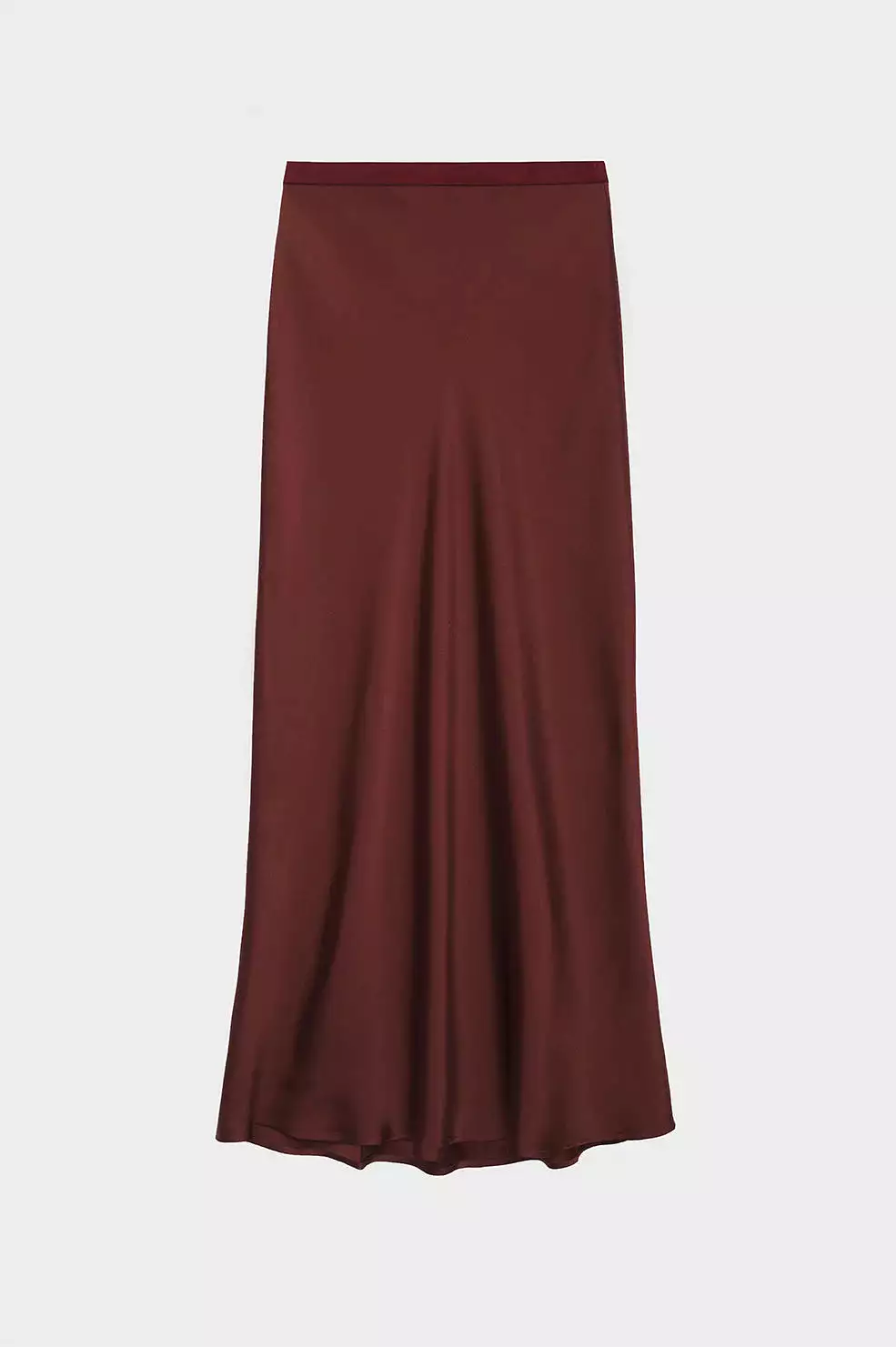 Bar Silk Skirt - Dark Cherry