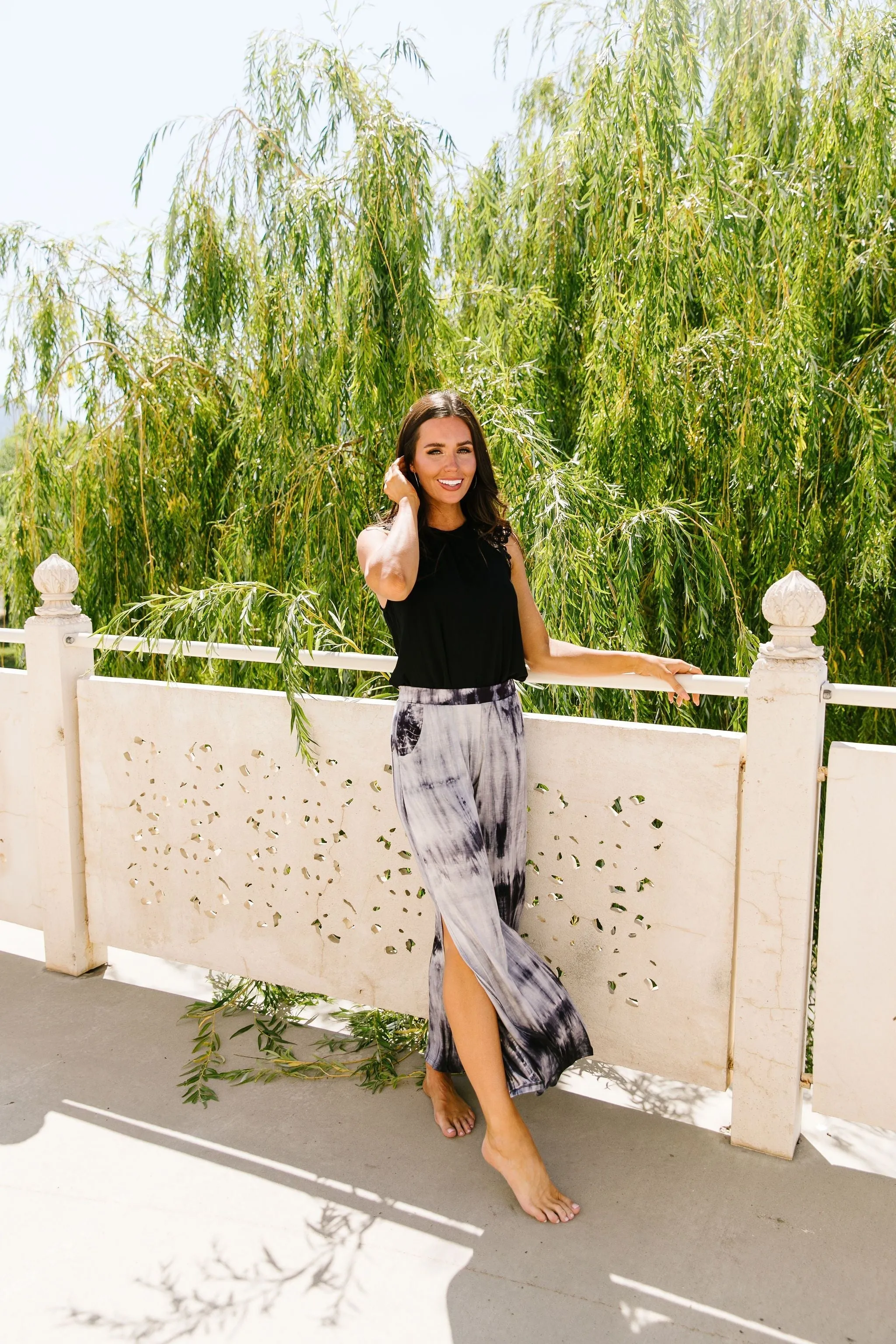 Beach Streak Pants In Black - On hand