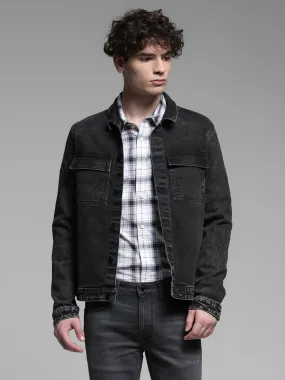 Black Washed Denim Jacket