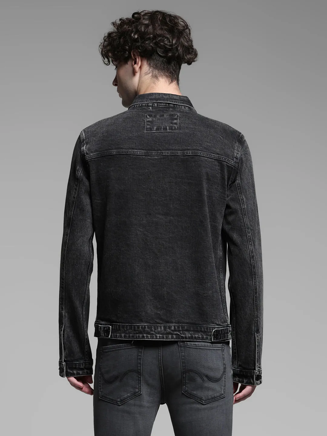 Black Washed Denim Jacket