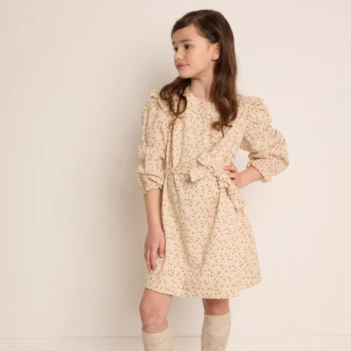 Bonpoint Child Tosca Dress Blush Pink Cherry Print