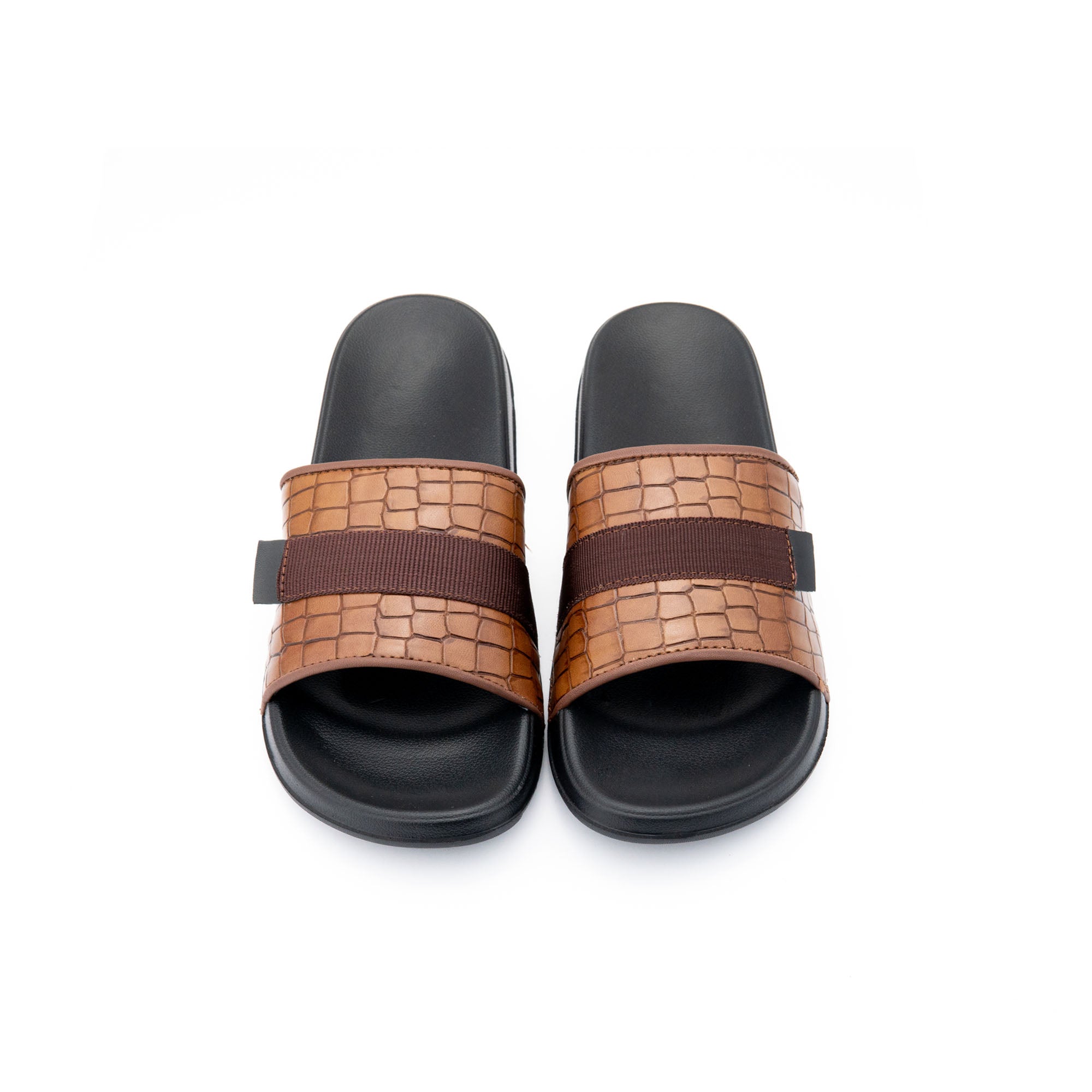 Brown Strap Styled Comfy Slides