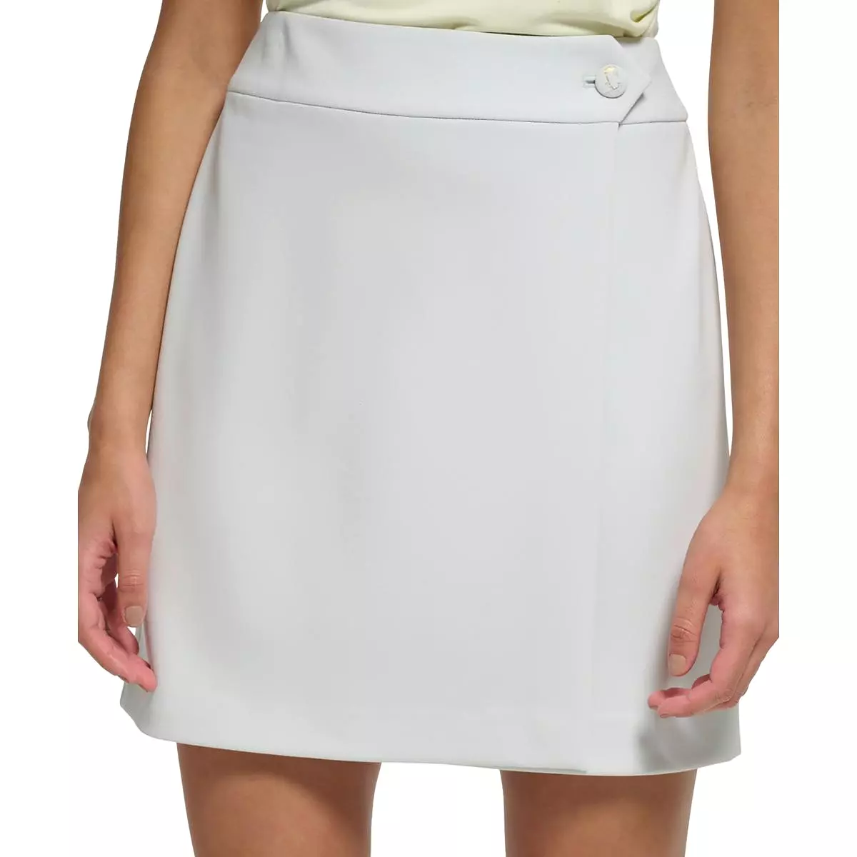 Calvin Klein Womens Petites A-Line Mini Wrap Skirt