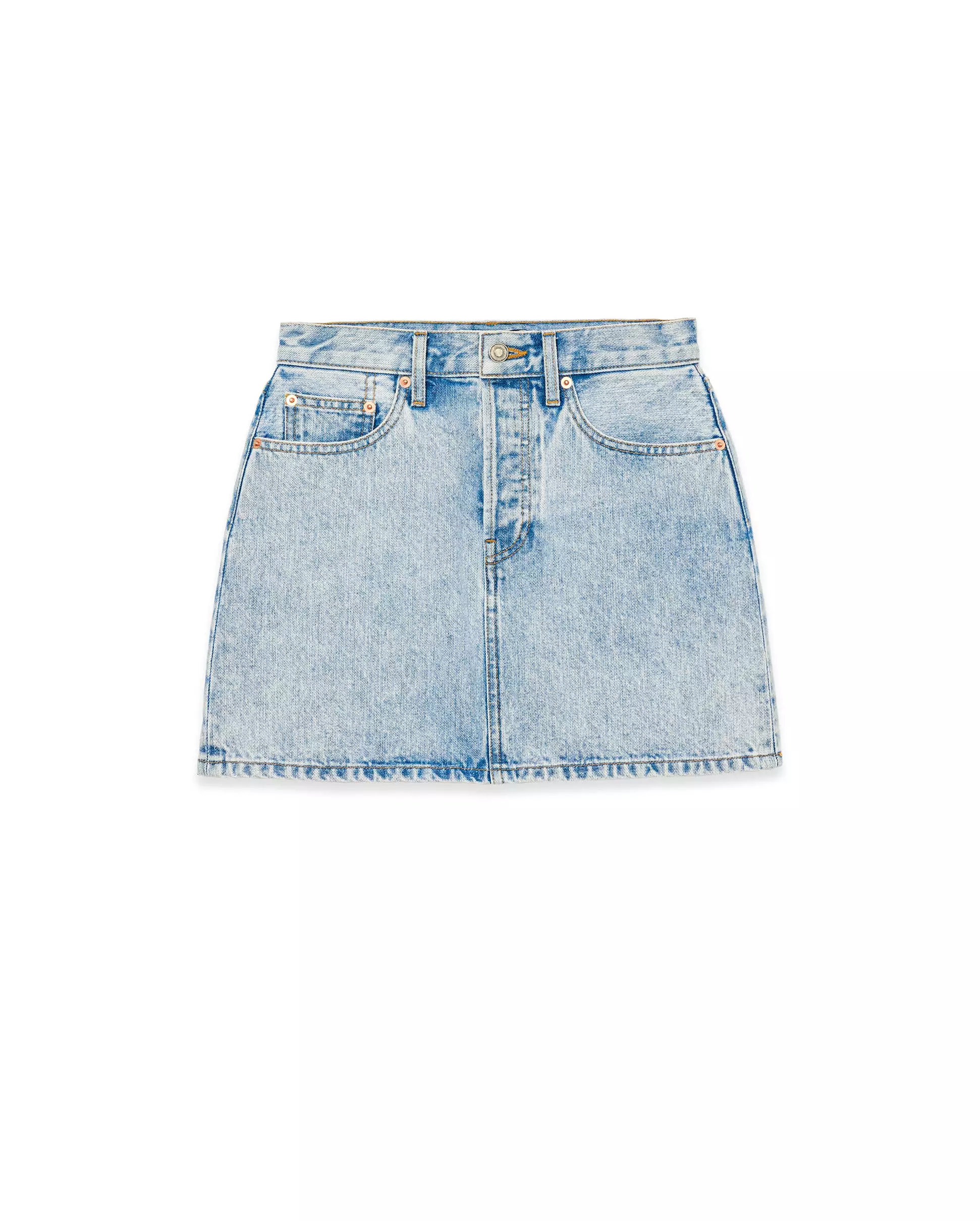 DENIM MINI SKIRT / BLUE