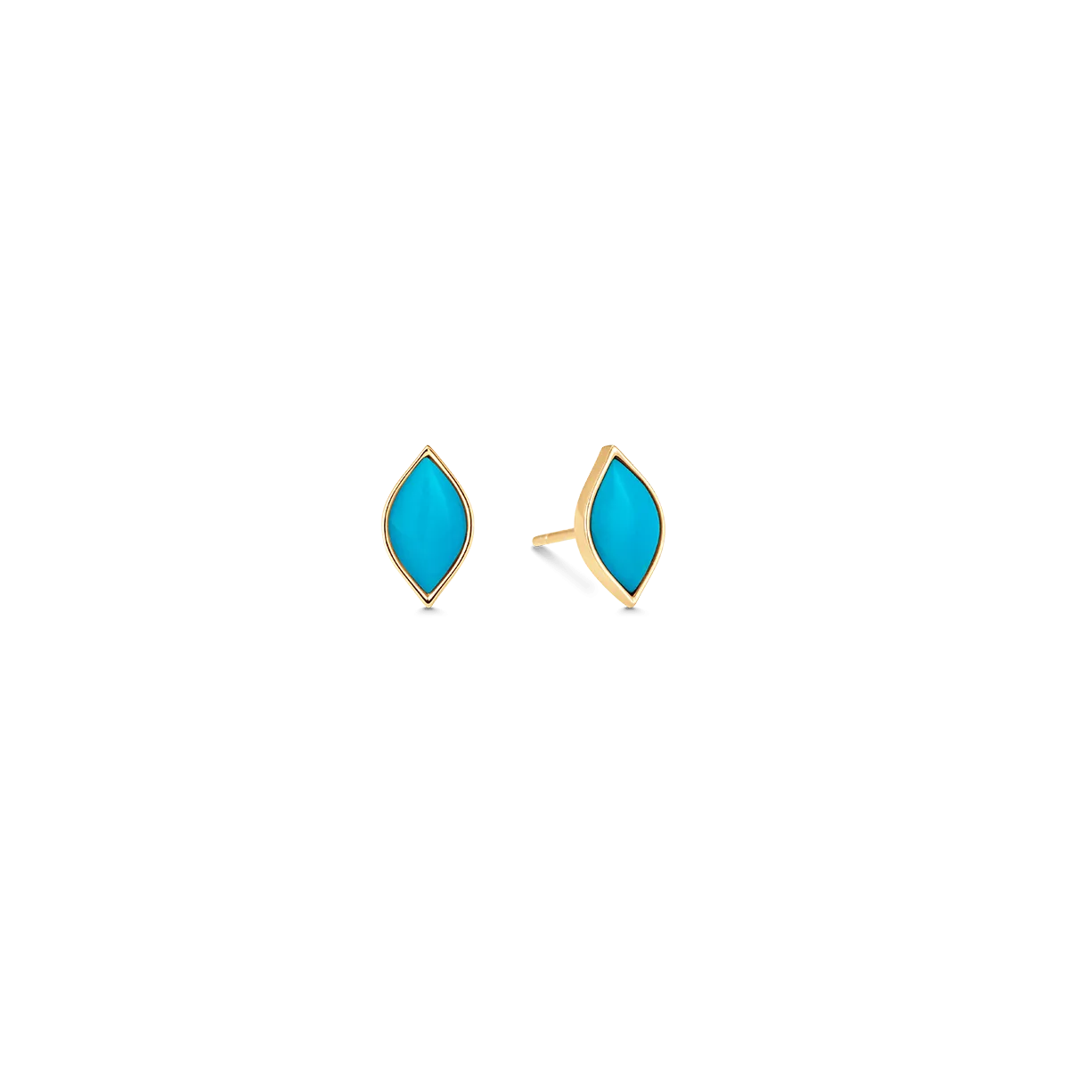 Donna Gold Turquoise Studs