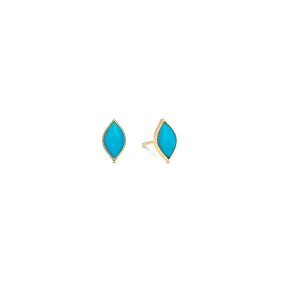 Donna Gold Turquoise Studs