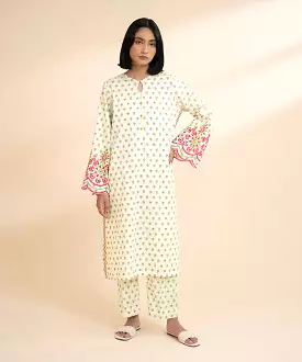 Embroidered Arabic Lawn Shirt