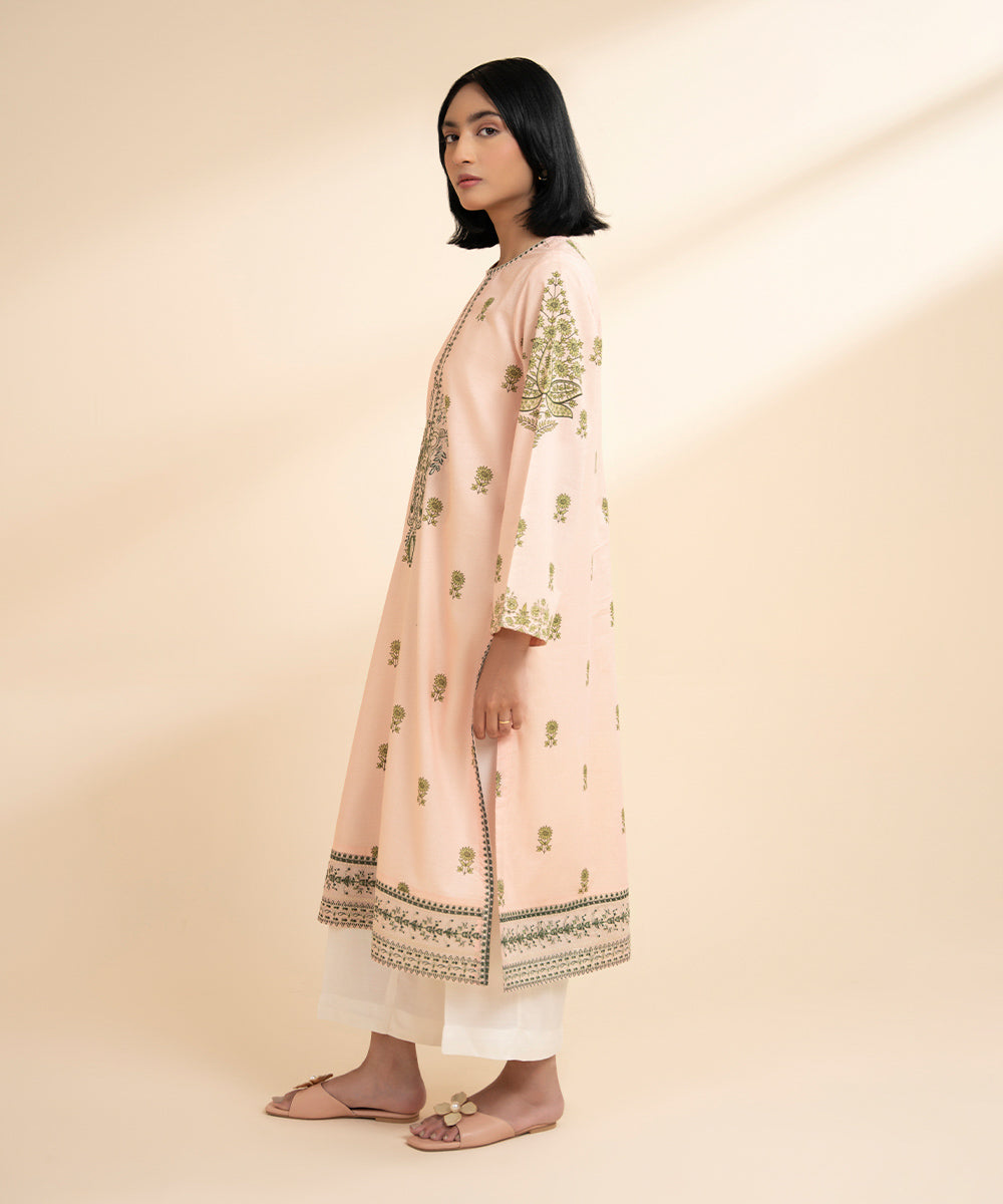 Embroidered Zari Lawn Shirt