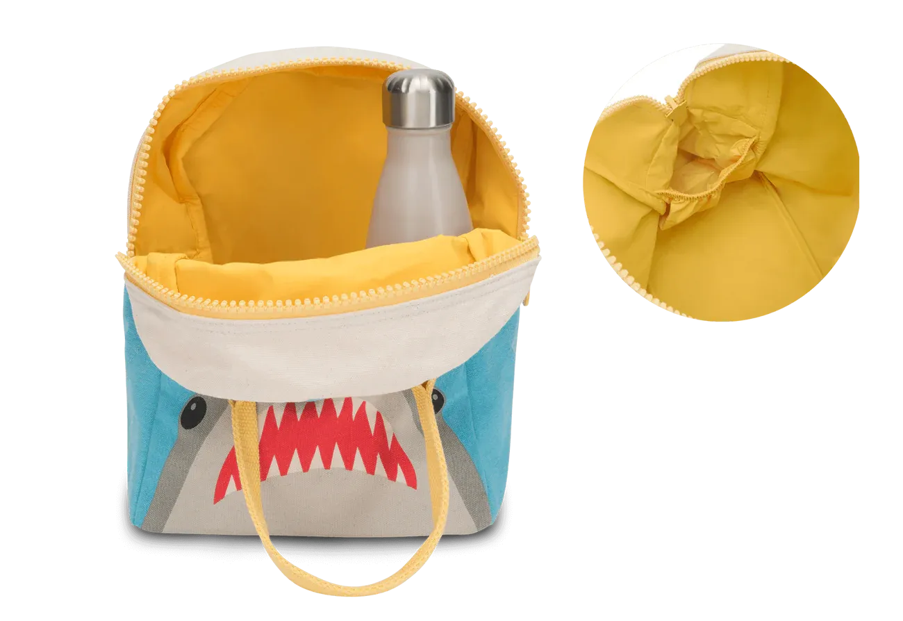 Fluf Zipper Lunch Bag - Shark