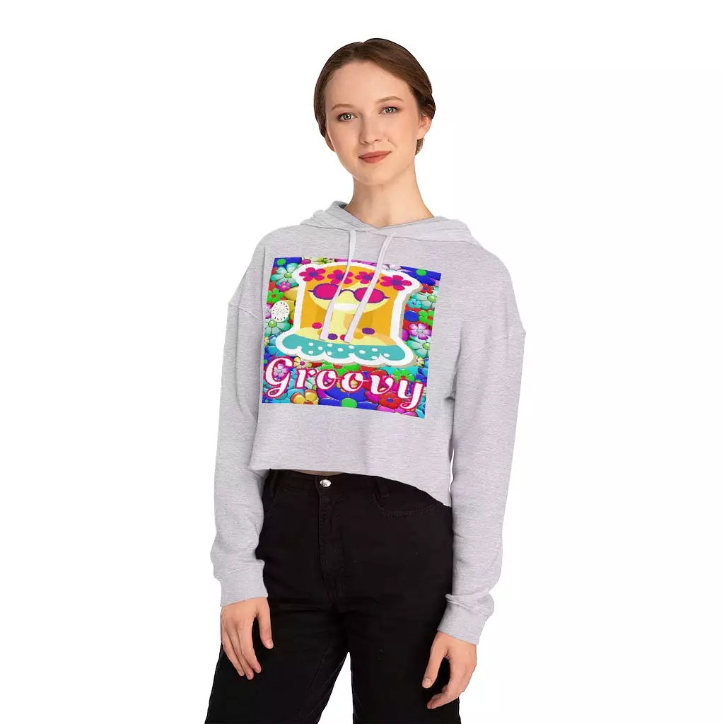 Groovy Hippie Cropped Hoodie