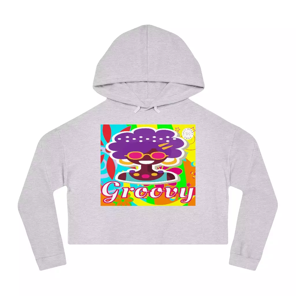 Groovy Hippie Cropped Hoodie