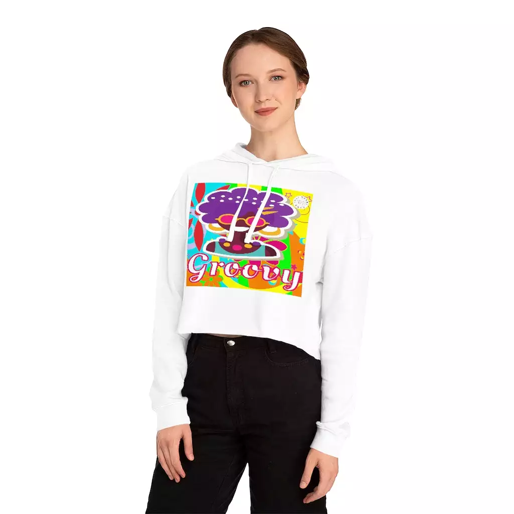 Groovy Hippie Cropped Hoodie