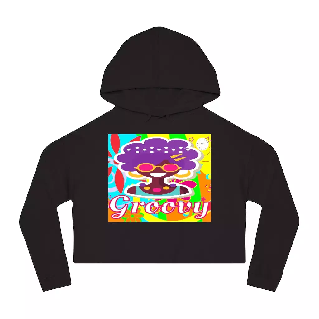 Groovy Hippie Cropped Hoodie