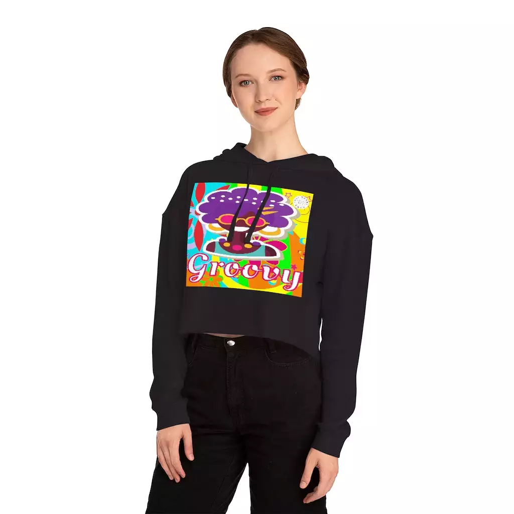 Groovy Hippie Cropped Hoodie