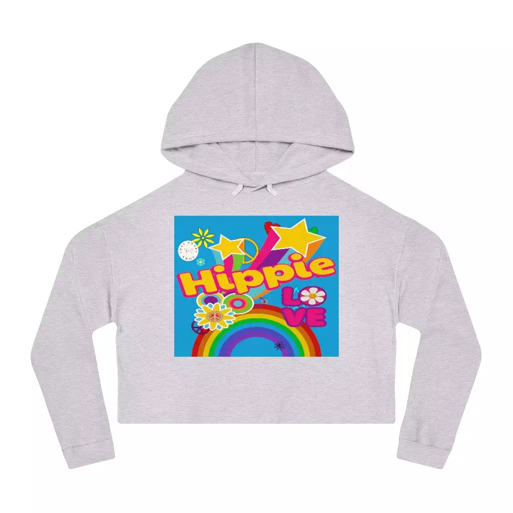 Hippie-Dippie Love Cropped Hoodie