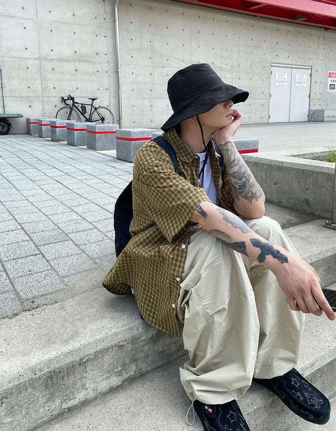 HOLY IN CODE  |Other Plaid Patterns Unisex Street Style Cotton