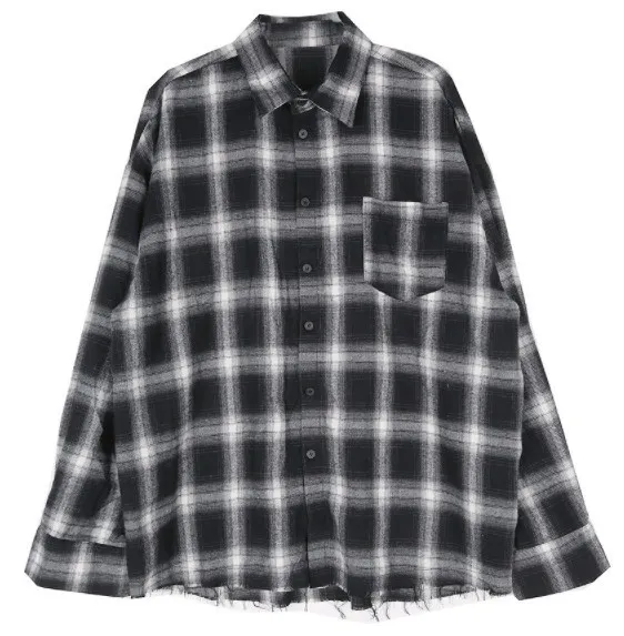 HOLY IN CODE  |Other Plaid Patterns Unisex Street Style Long Sleeves Cotton