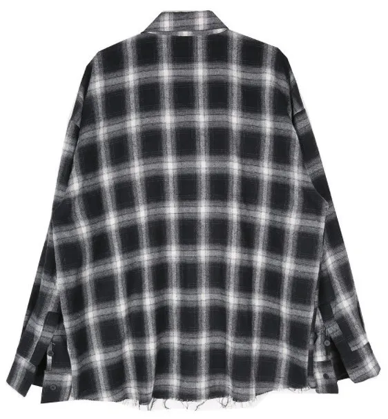 HOLY IN CODE  |Other Plaid Patterns Unisex Street Style Long Sleeves Cotton