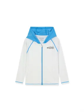 [KIDS] Hooded Zip-Up Rashguard Off White