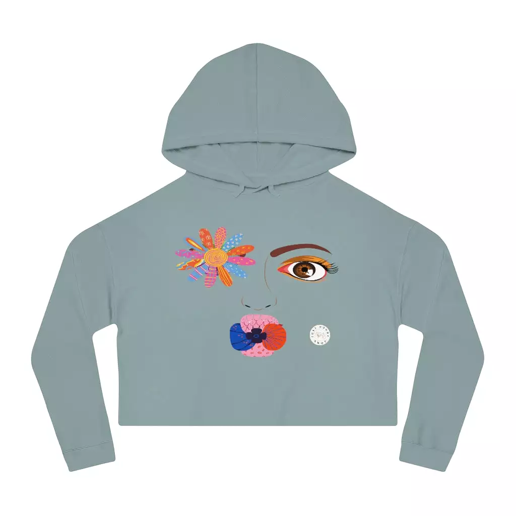 Kiss Me Petunia Cropped Hoodie