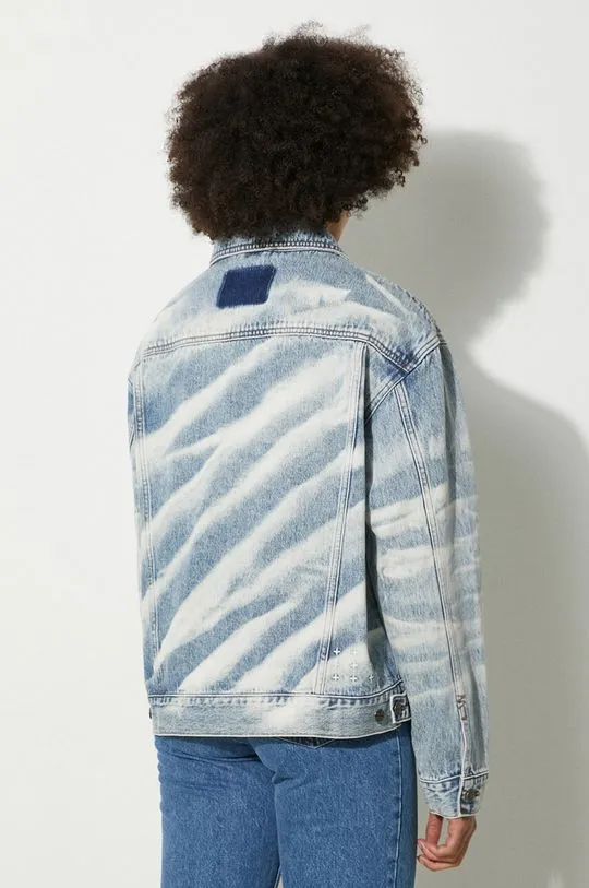 KSUBI denim jacket women's blue color