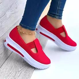 Libiyi spring new round toe platform women's sneakers