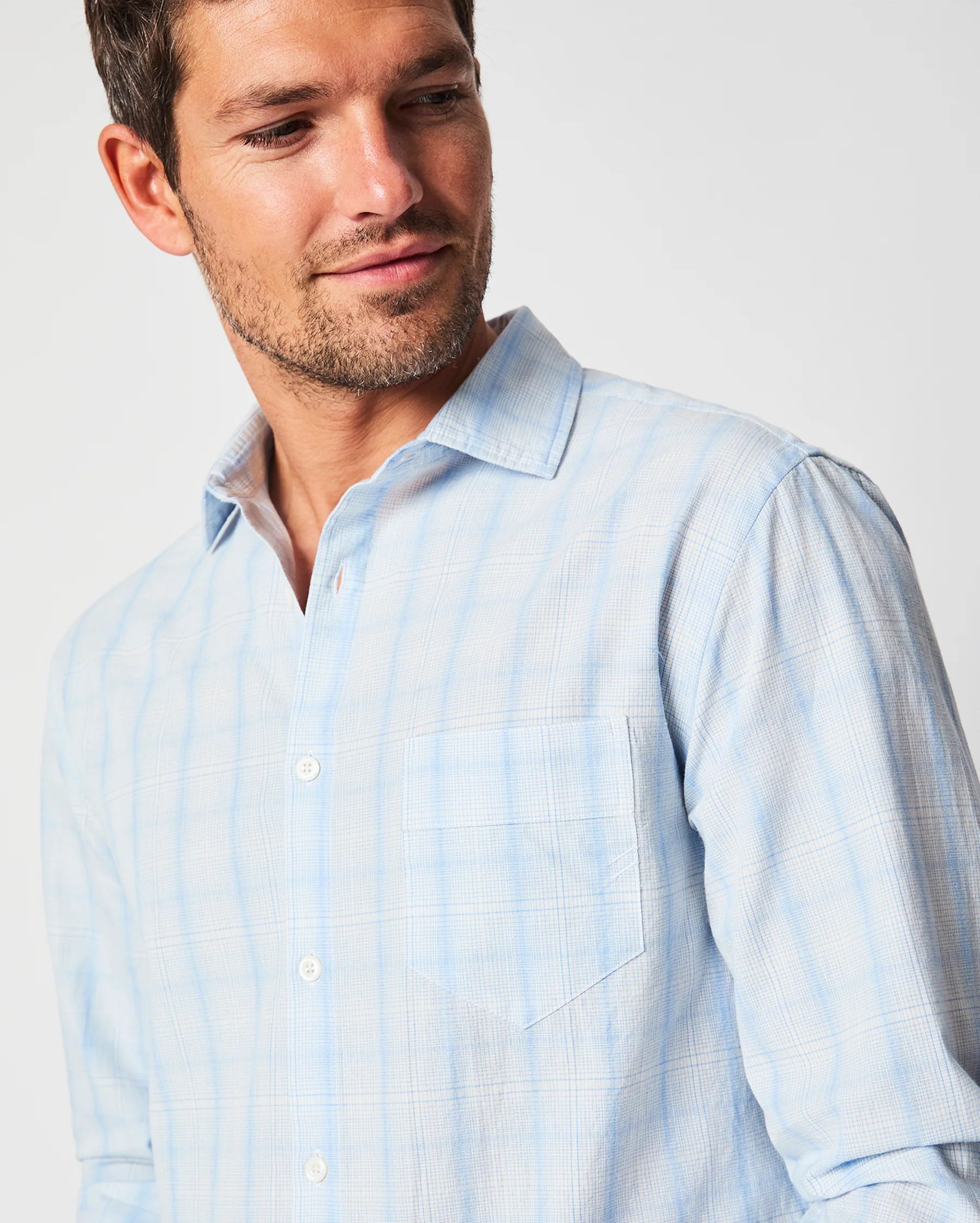 Line Plaid Pickwick Shirt