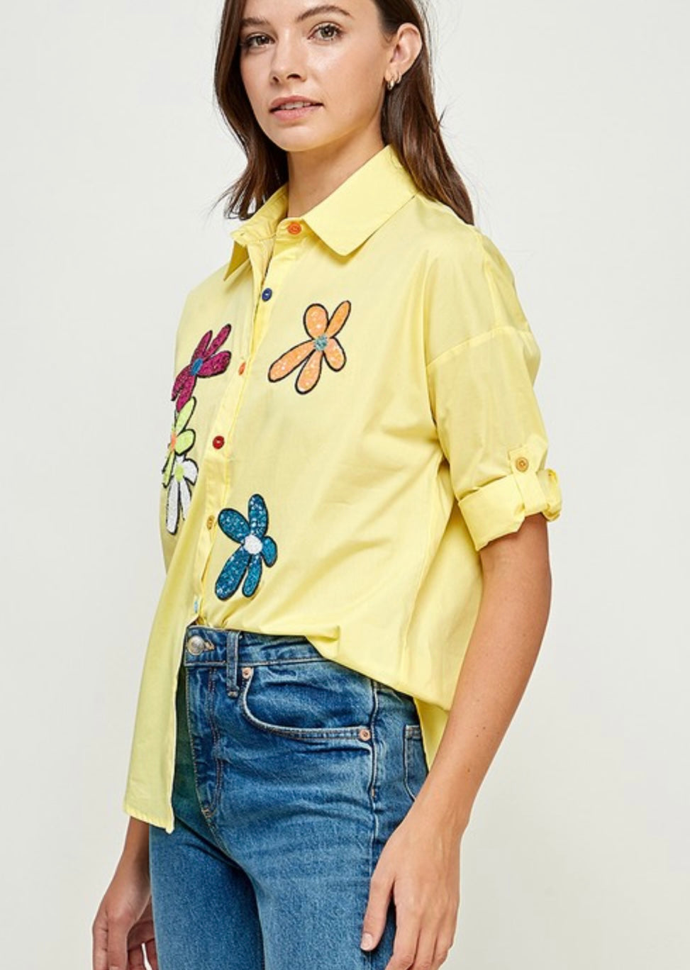 LP8636 Sequins graphics shirt