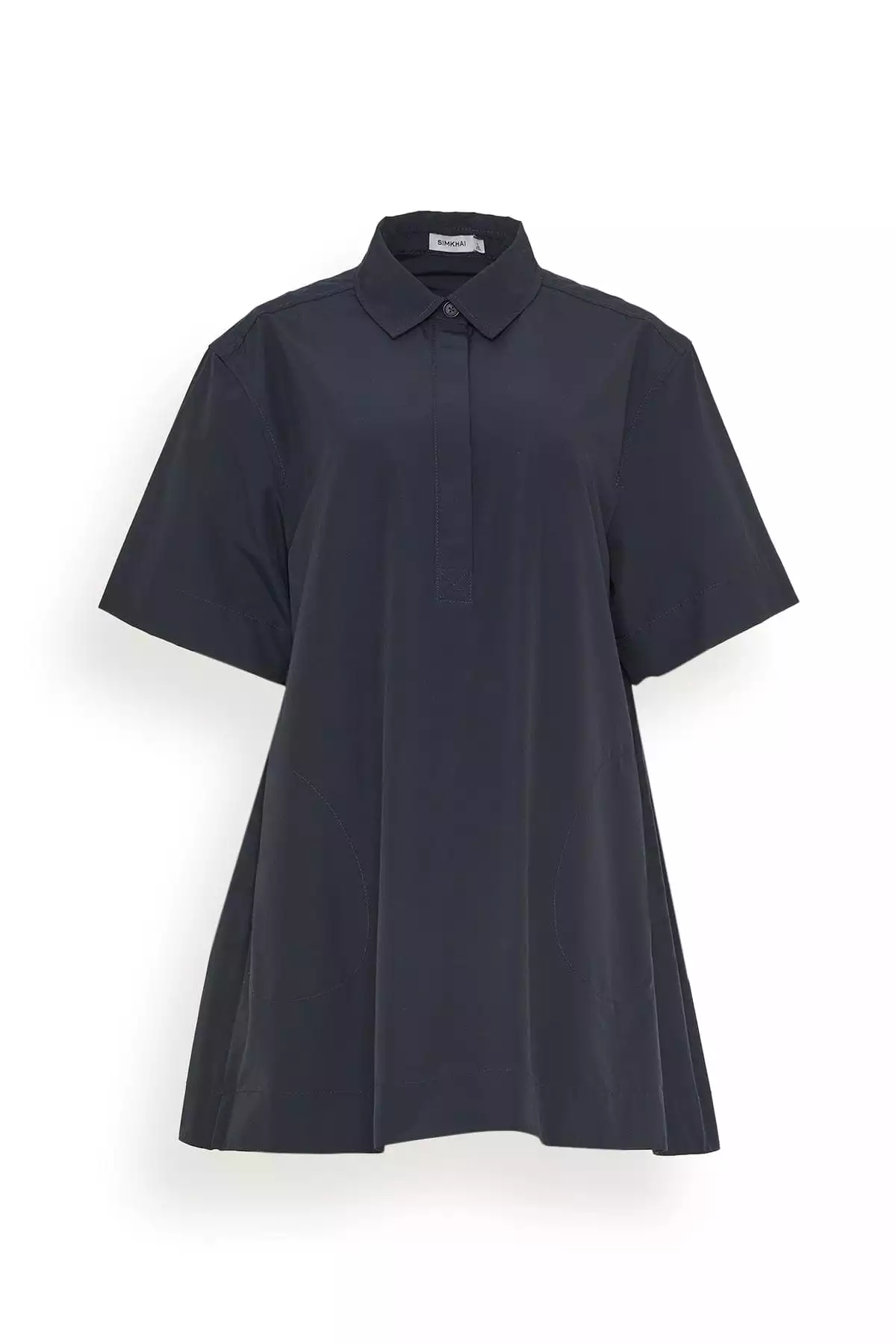 Lucienne Short Sleeve Mini Dress in Midnight