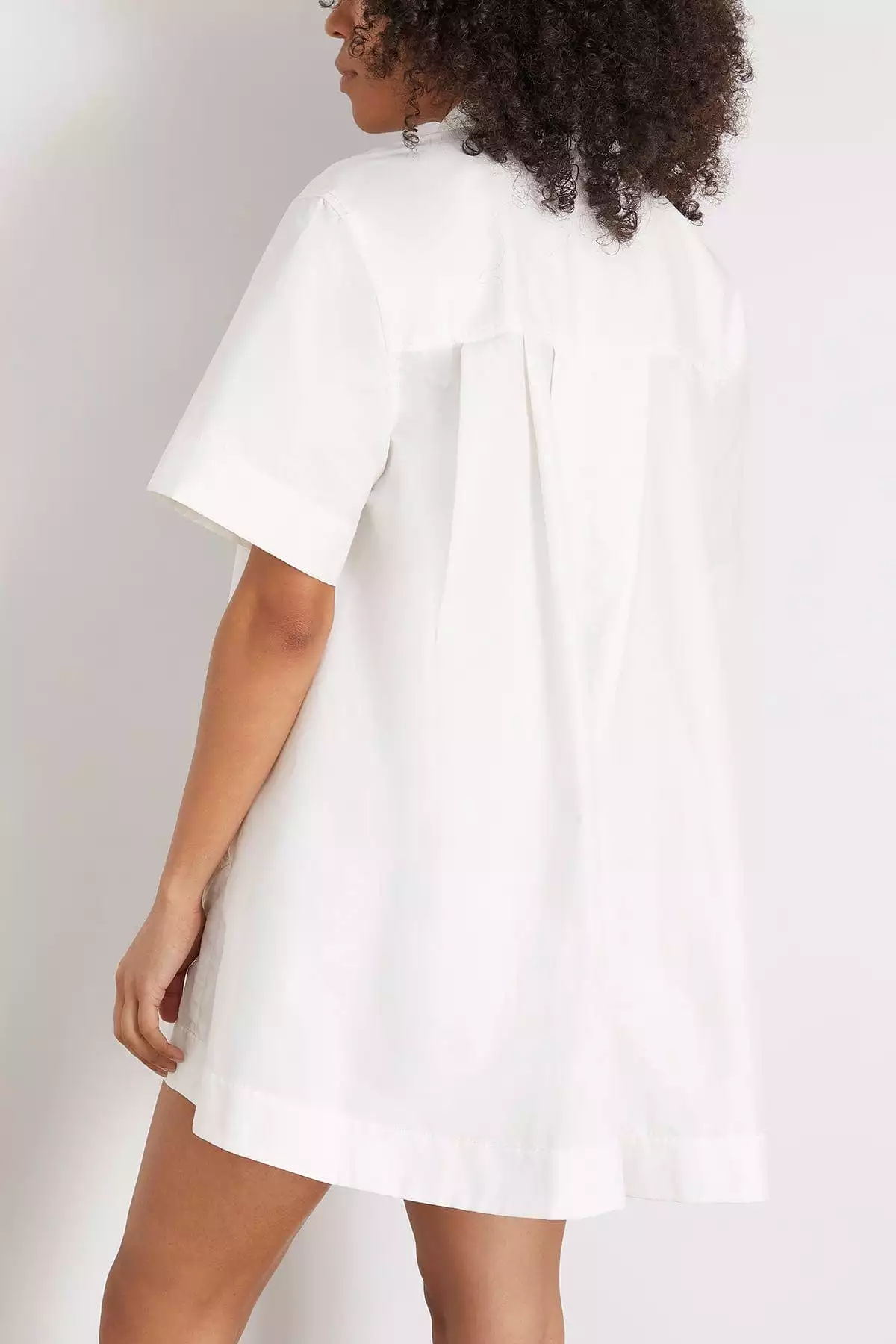 Lucienne Short Sleeve Mini Dress in White