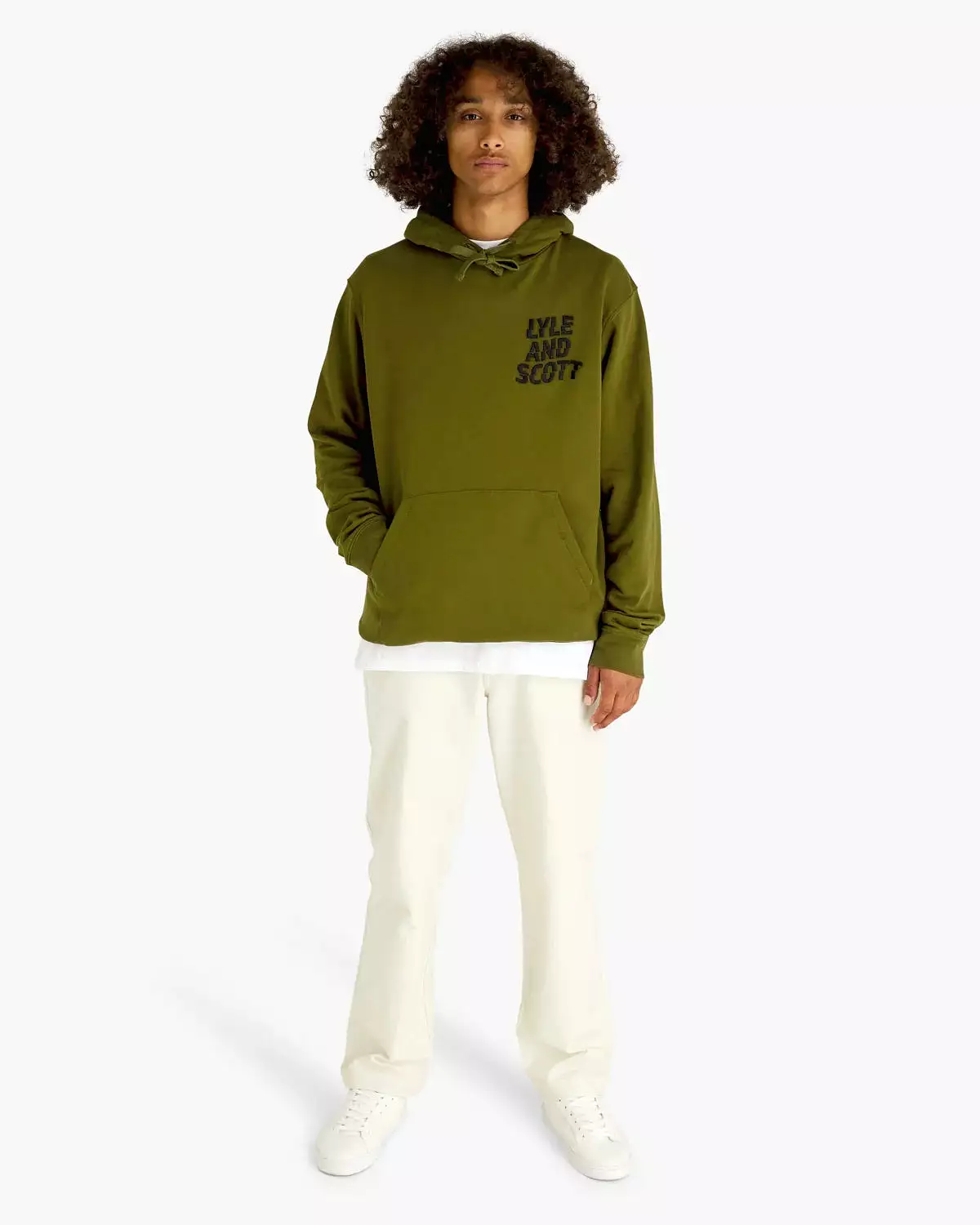 Lyle & Scott Mens Ripple Logo Hooded Sweatshirt Jumper