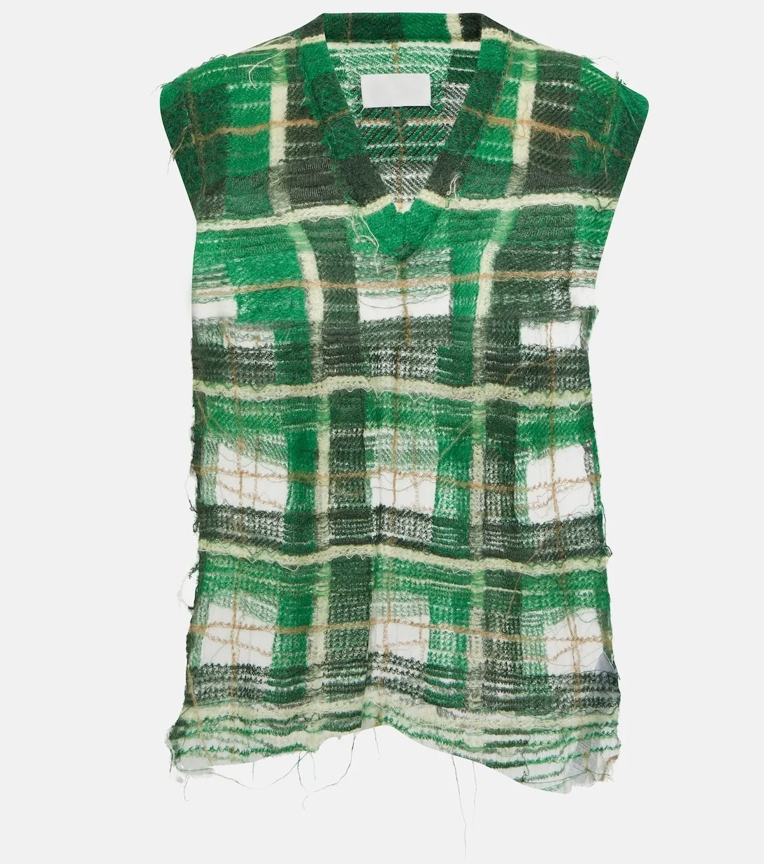 Maison Margiela  |Other Plaid Patterns Casual Style Unisex Wool V-Neck