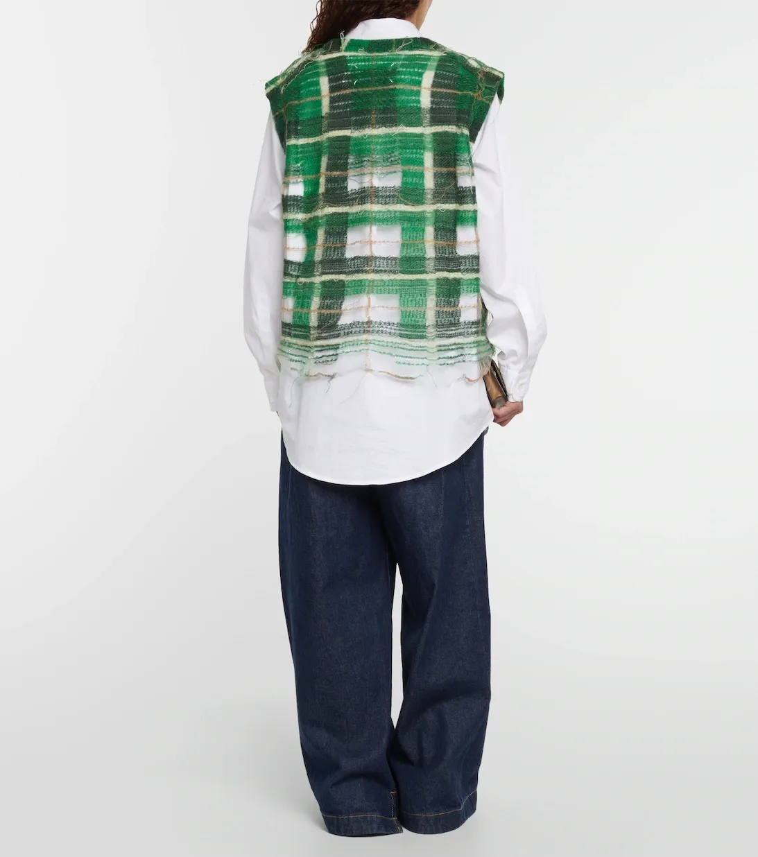 Maison Margiela  |Other Plaid Patterns Casual Style Unisex Wool V-Neck