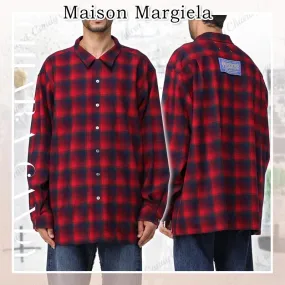 Maison Margiela  |Other Plaid Patterns Wool Street Style Long Sleeves