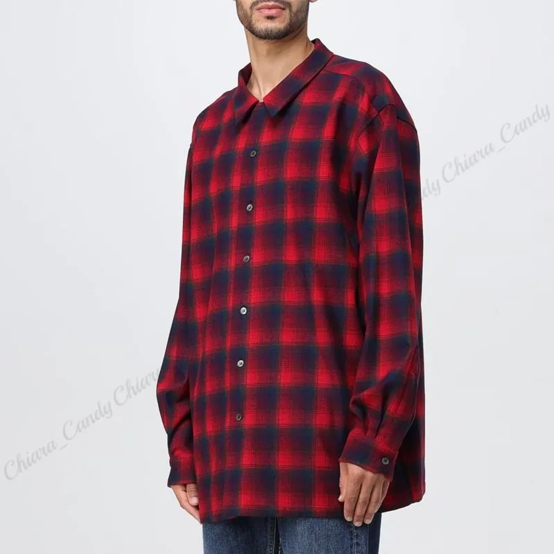 Maison Margiela  |Other Plaid Patterns Wool Street Style Long Sleeves