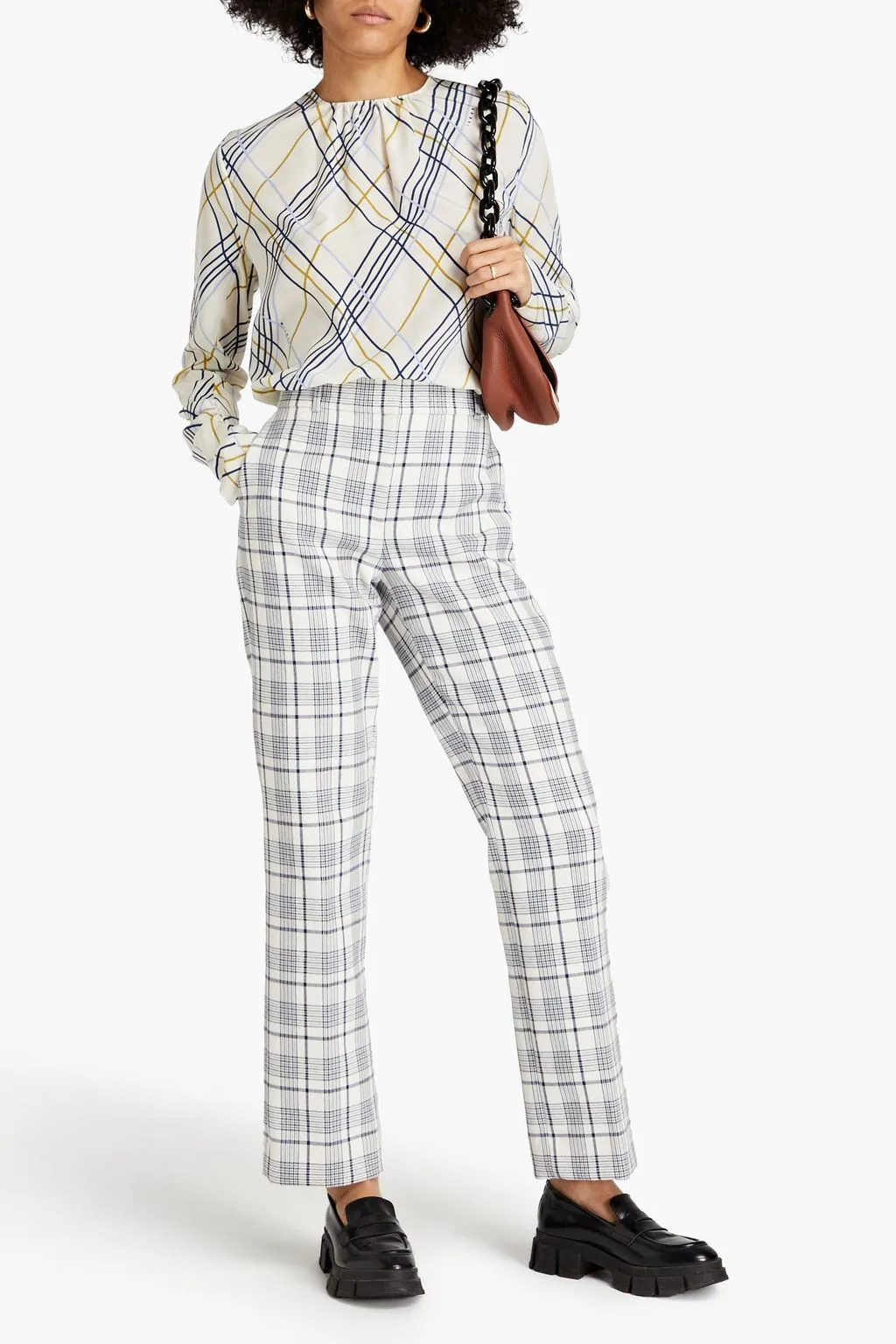 MARNI  |Other Plaid Patterns Casual Style Silk Office Style