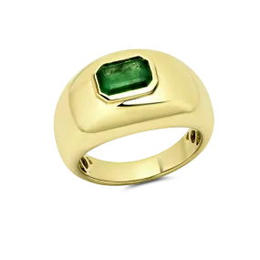 Medium Balloon Ring with Emerald